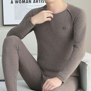 保暖内衣套装 秋冬季 自发热衬衣衬裤 男德绒薄款 中青年秋衣秋裤