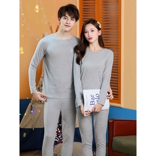 男大童秋衣秋裤套装女孩衬衣衬裤青少年加绒薄款睡衣儿童保暖内衣