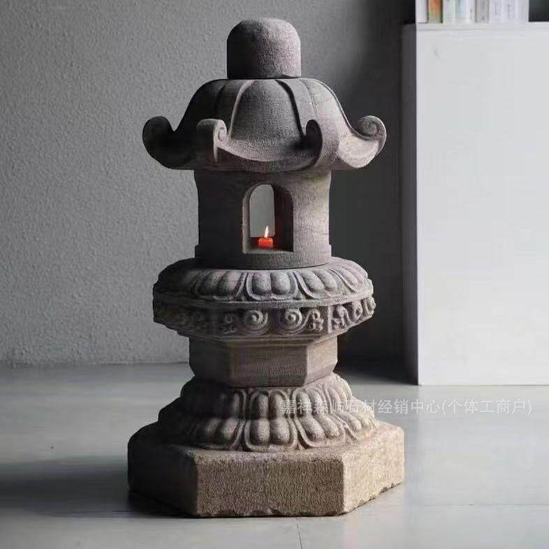 仿古青石宫灯做旧石灯庭院走廊过道石灯笼禅意石灯酒店会所照明灯