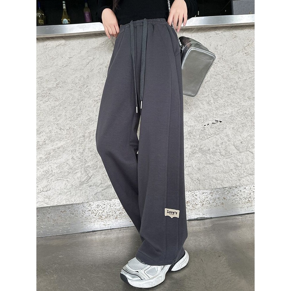 女童裤子春秋新款卫裤儿童黑色运动休闲裤大童秋装直筒阔腿裤,女装/女士精品,卫裤,淘宝优惠券,粉丝福利购,淘宝优惠卷