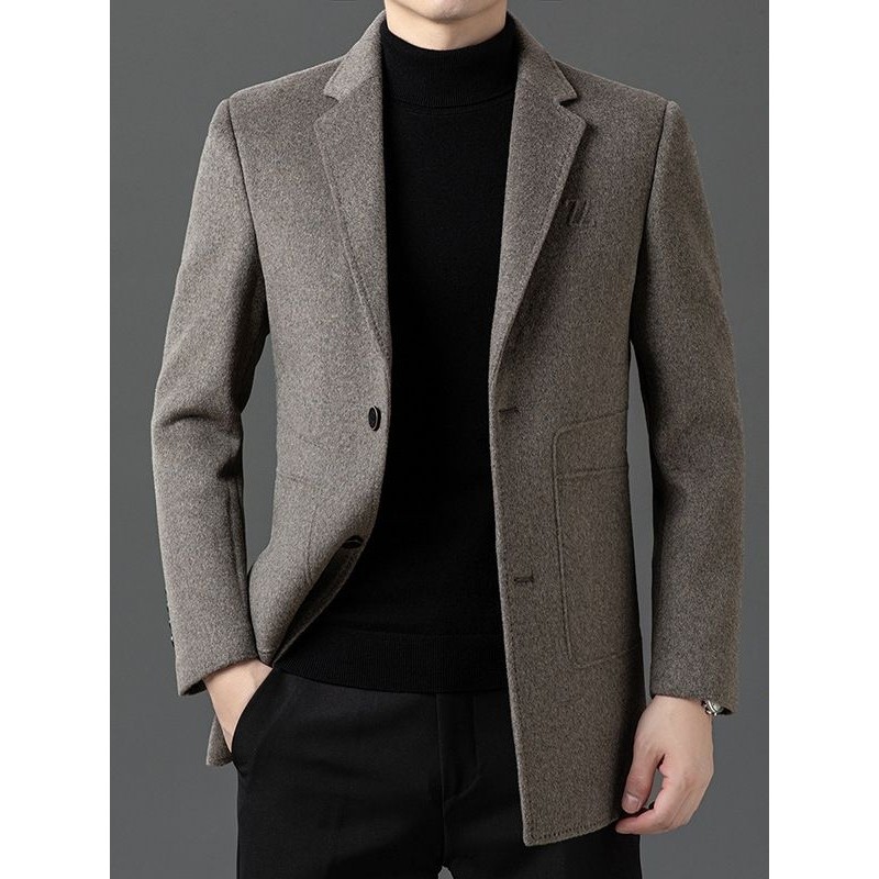 秋冬新款男士青年商务休闲毛呢大衣羽绒内胆可拆卸西装羊毛大衣男,男装,毛呢大衣,淘宝优惠券,粉丝福利购,淘宝优惠卷