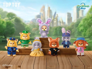 TOPTOY迪士尼疯狂动物城新旅程毛绒盲盒朱迪尼克潮玩挂件新年礼物