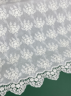 棉布双边定位花立体绣