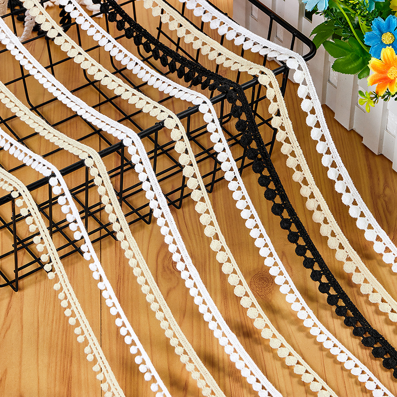 新品小圆点棉质水溶蕾丝花边辅料欧式洛丽塔童装女装装饰绣花布料