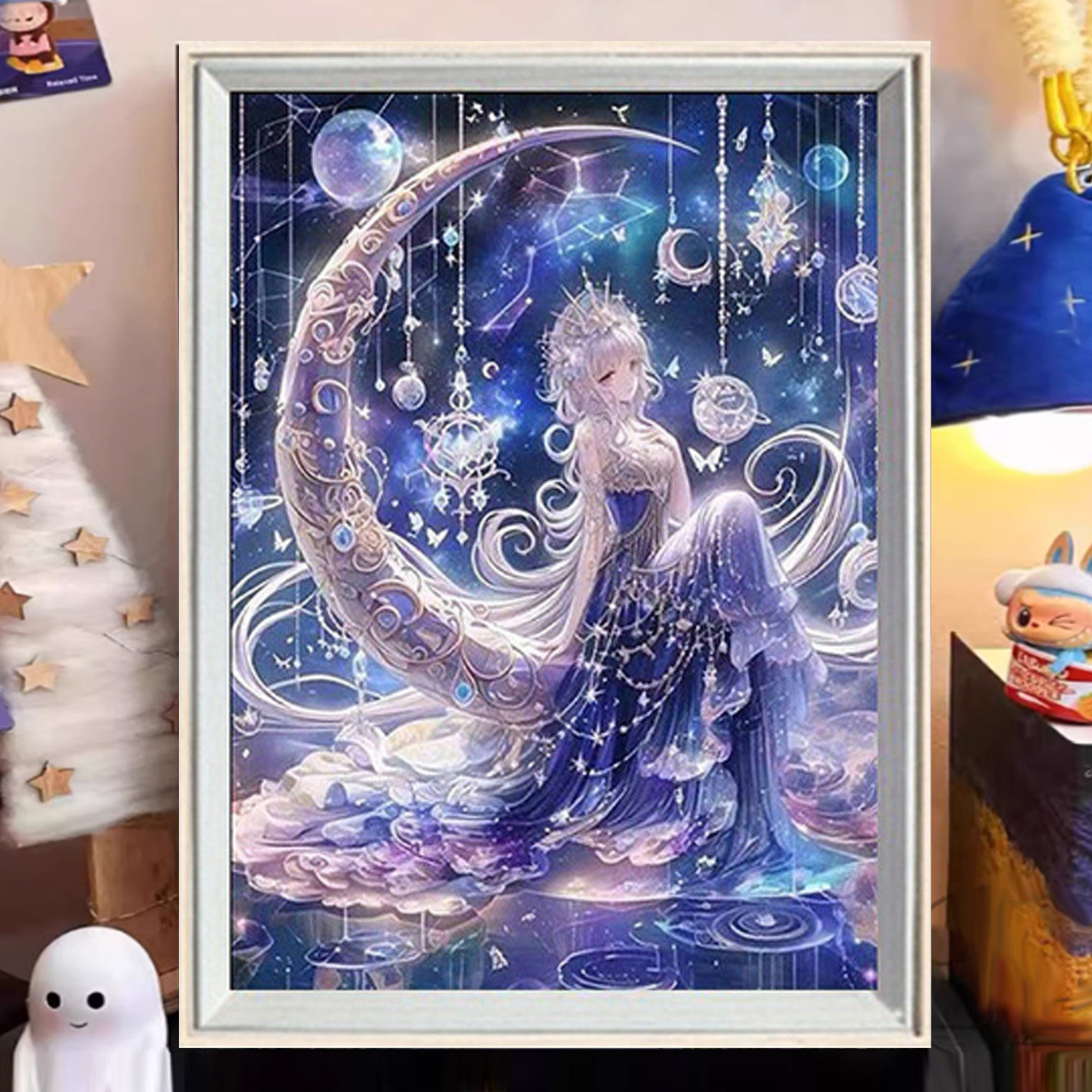 星月少女5d钻石画满钻手工DIY点贴钻卧室装饰唯美十字绣