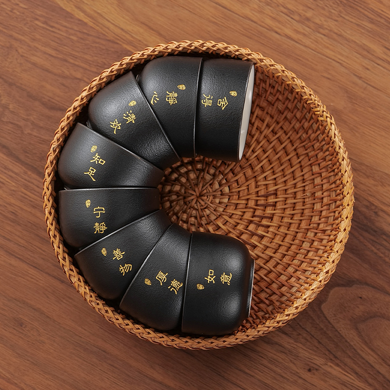 黑色梵愿色釉陶瓷简约