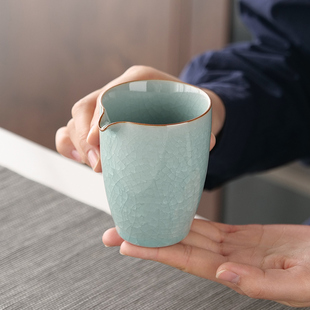 陶瓷冰花公道杯家用泡茶分茶器单个防烫匀杯器功夫茶具配件茶海