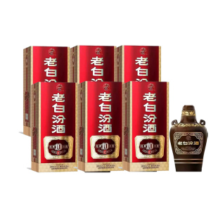 汾酒42度经典10老白汾酒450ml 山西杏花村清香型白酒整箱