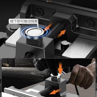 快速平口钳小型台钳平口固定台虎钳家用精密钻床夹台万向桌钳夹具