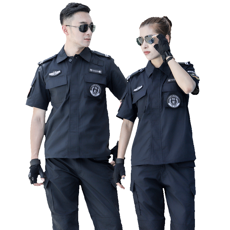 短袖网格作训服套装男夏装保安工作服特种作战特训服春秋制服女