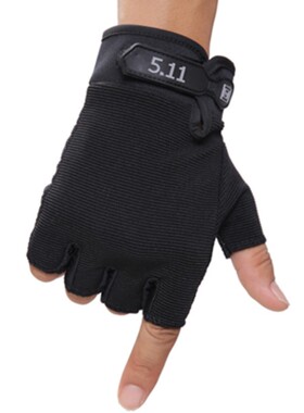 春夏防滑防晒户外骑行511手套男士开车战术健身运动薄款半指手套