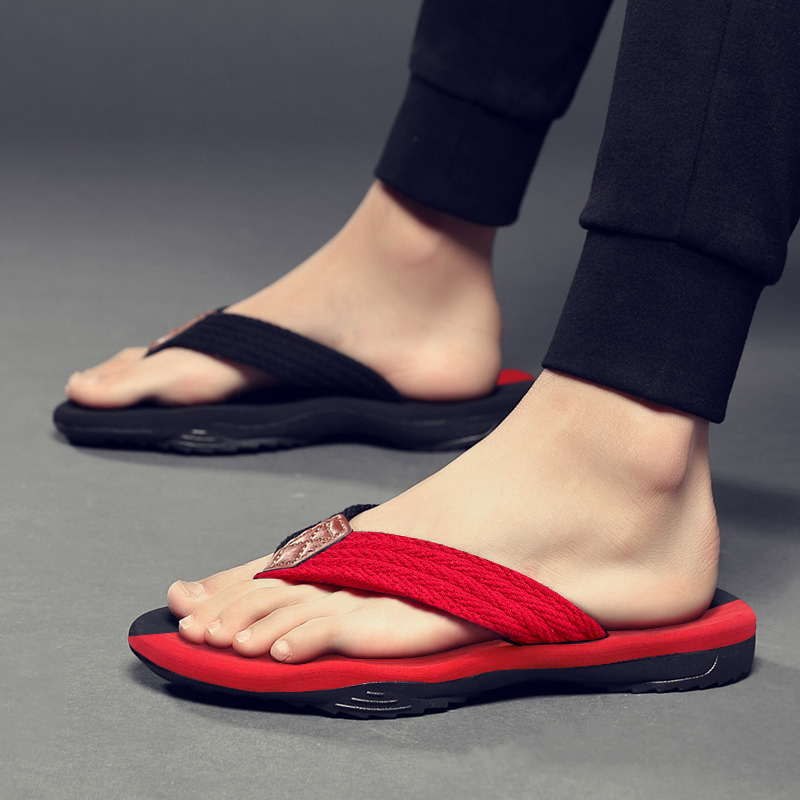 ins潮夏季防臭男士人字拖户外