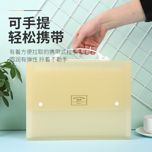 国誉手提风琴包大容量多层文件夹多功能办公a4收纳盒透明袋小学生用放试卷的卷子收纳整理神器初高中生包文具
