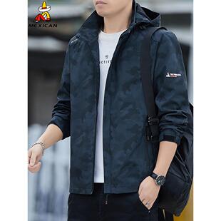 新休闲户外防水夹克上衣 冲锋衣外套男2025年春秋季 稻草人正品 男士