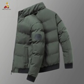 冬季 稻草人正品 羽绒棉服男士 保暖立领棉衣休闲加厚外套潮流防寒