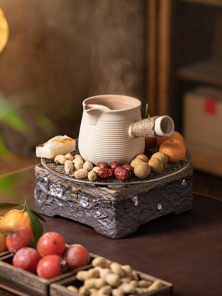 围炉煮茶器冬日家用室内电陶炉全套新款茶具茶壶套装罐罐茶烤火炉