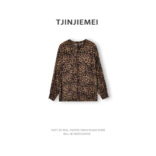 休闲衬衫 T井姐妹 豹美 30醋酸设计感精致个性 TJ687 TX2603