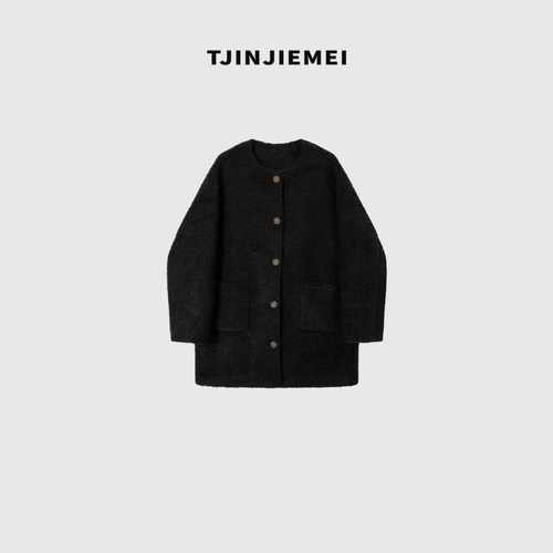 T井姐妹【黑金小香】设计感轻奢精致高订60羊毛外套WT2509-TJ536