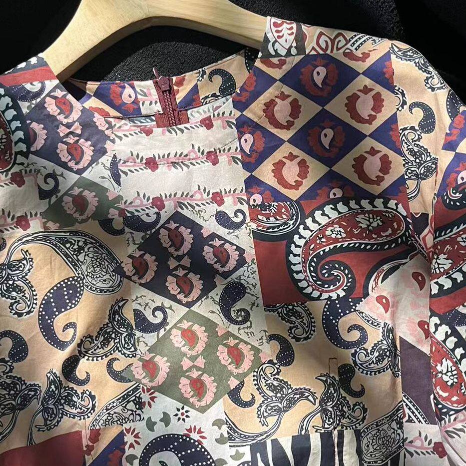 T井姐妹【夏日画廊】设计感印花气质中长裙LYQ2406-BD2L0421