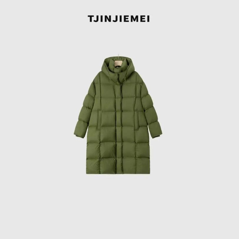 T井姐妹【青梅长款】新款设计感连帽羽绒服YRF2510-215