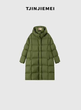T井姐妹【青梅长款】新款设计感连帽羽绒服YRF2510-215