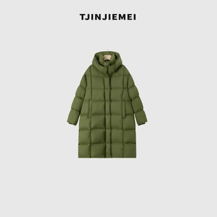 T井姐妹【青梅长款】新款设计感连帽羽绒服YRF2510-215