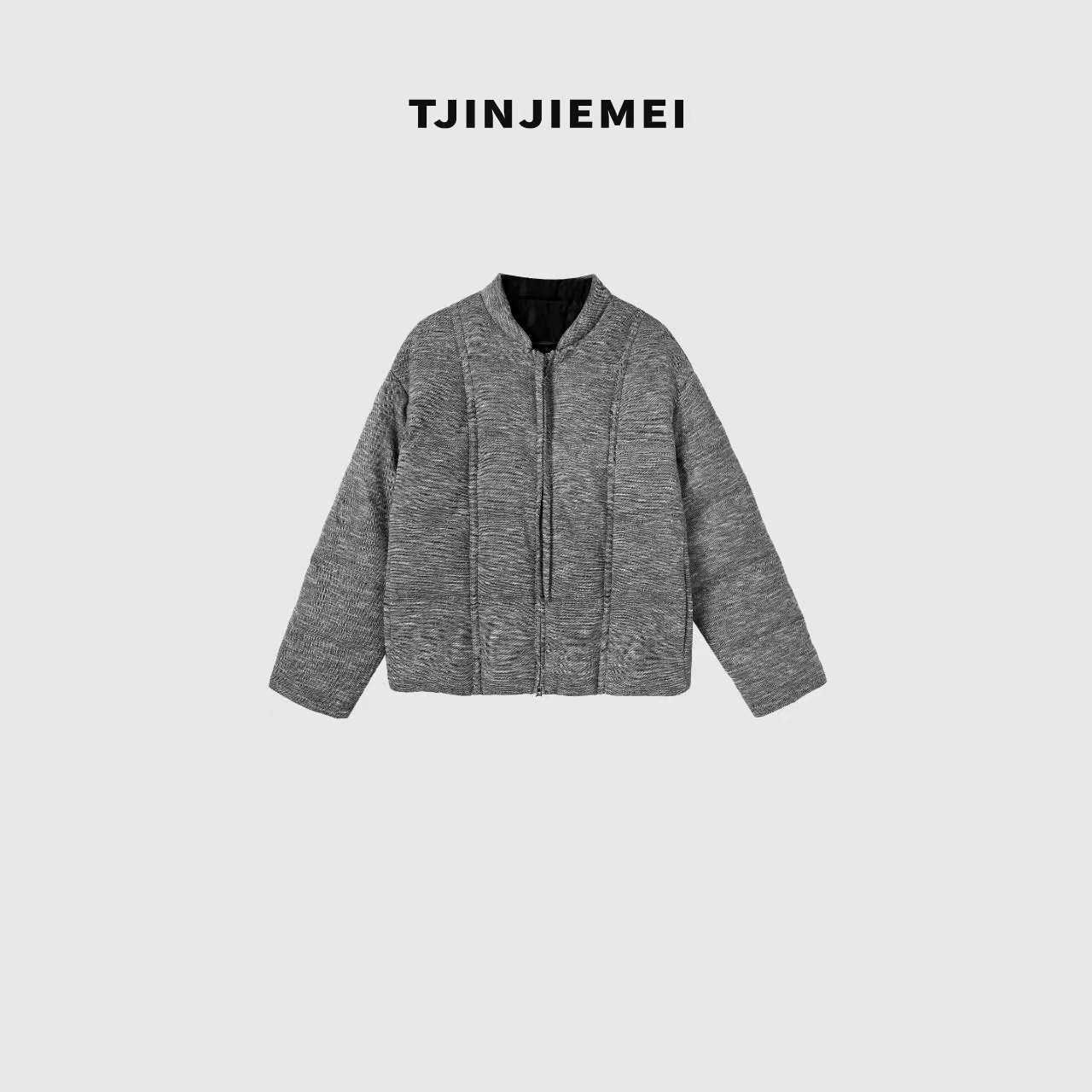 T井姐妹【天际灰】设计感精致高订开衫气质温柔羽绒服WT2509-7343