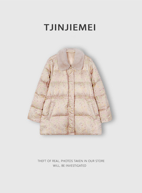 T井姐妹【凤凰洒金】设计感精致水貂领鹅绒服YRF2512-TJ639