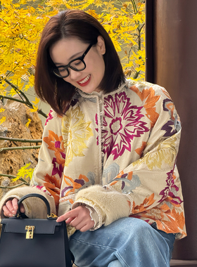 T井姐妹【花有约】设计感精致刺绣气质温柔鹅绒服ERF2512-5927