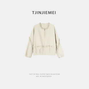 新款 春季 轻奢时尚 短款 26020 T井姐妹 外套WT2601 土豆泥