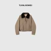 设计感卡其派克羊卷毛鹅绒服ERF2510 T井姐妹 奥兰多 CMX600