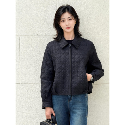 T井姐妹【布拉格】气质翻领风衣款棉服外套女WT2608-6819