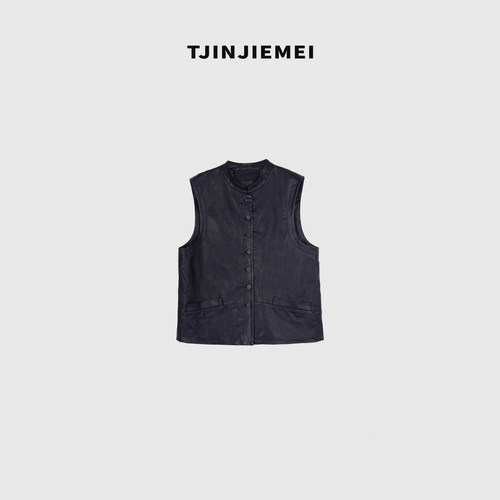 T井姐妹【玩家】气质轻奢简约时尚皮衣马甲MJ2608-P617-2631