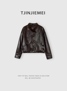 T井姐妹【马德里】设计感精致100绵羊皮高订鹅绒服ERF2512-82116