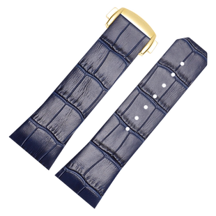 适配Omega欧米茄星座表带男双鹰系列专用凹口折叠扣真皮手表带25m