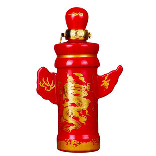 陶瓷酒瓶1斤装红色华表酒瓶酒坛子景德镇陶瓷酒壶密封创意摆件