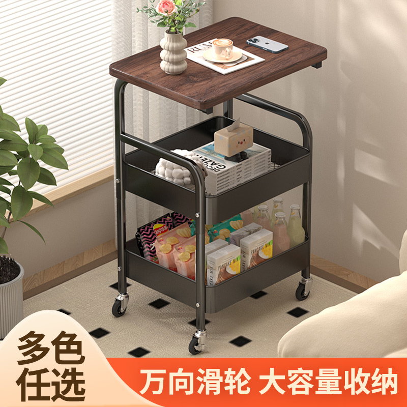 碳钢小推车置物架落地带轮零食架