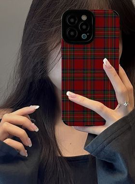 DZ华鹃适用opporeno15手机壳新款reno14pro硅胶reno12简约13pro全包reno7防摔reno6女款reno5红色reno11格子