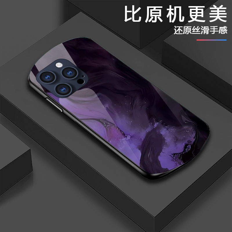 适用荣耀小众防摔手机壳新款玻璃