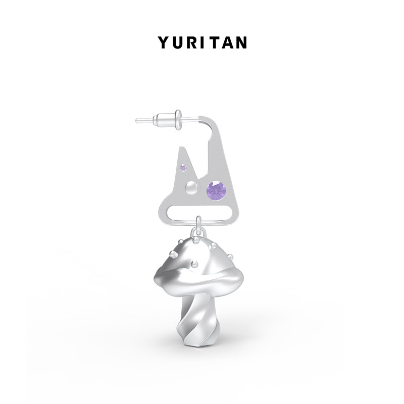 YURITAN蘑菇耳环新生系列