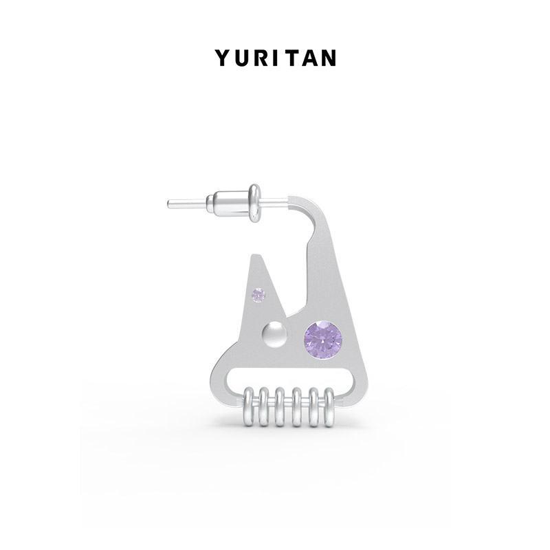 YURITAN户外扣耳钉单只百搭 新生系列