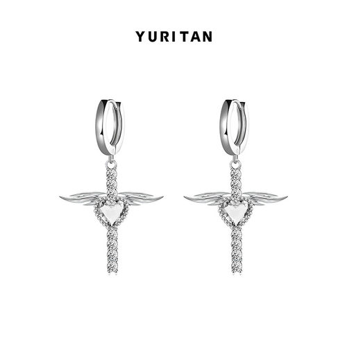 爱心耳环YURITAN爱心锆石