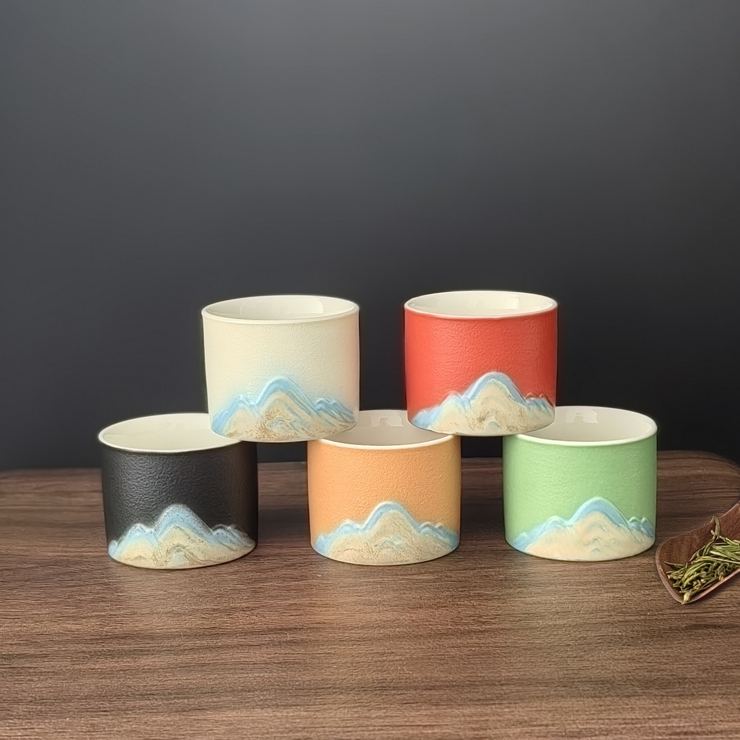 创意远山主人杯单杯陶瓷茶杯大号品茗杯功夫茶具家用待客喝茶杯子,餐饮具,茶杯,淘宝优惠券,粉丝福利购,淘宝优惠卷