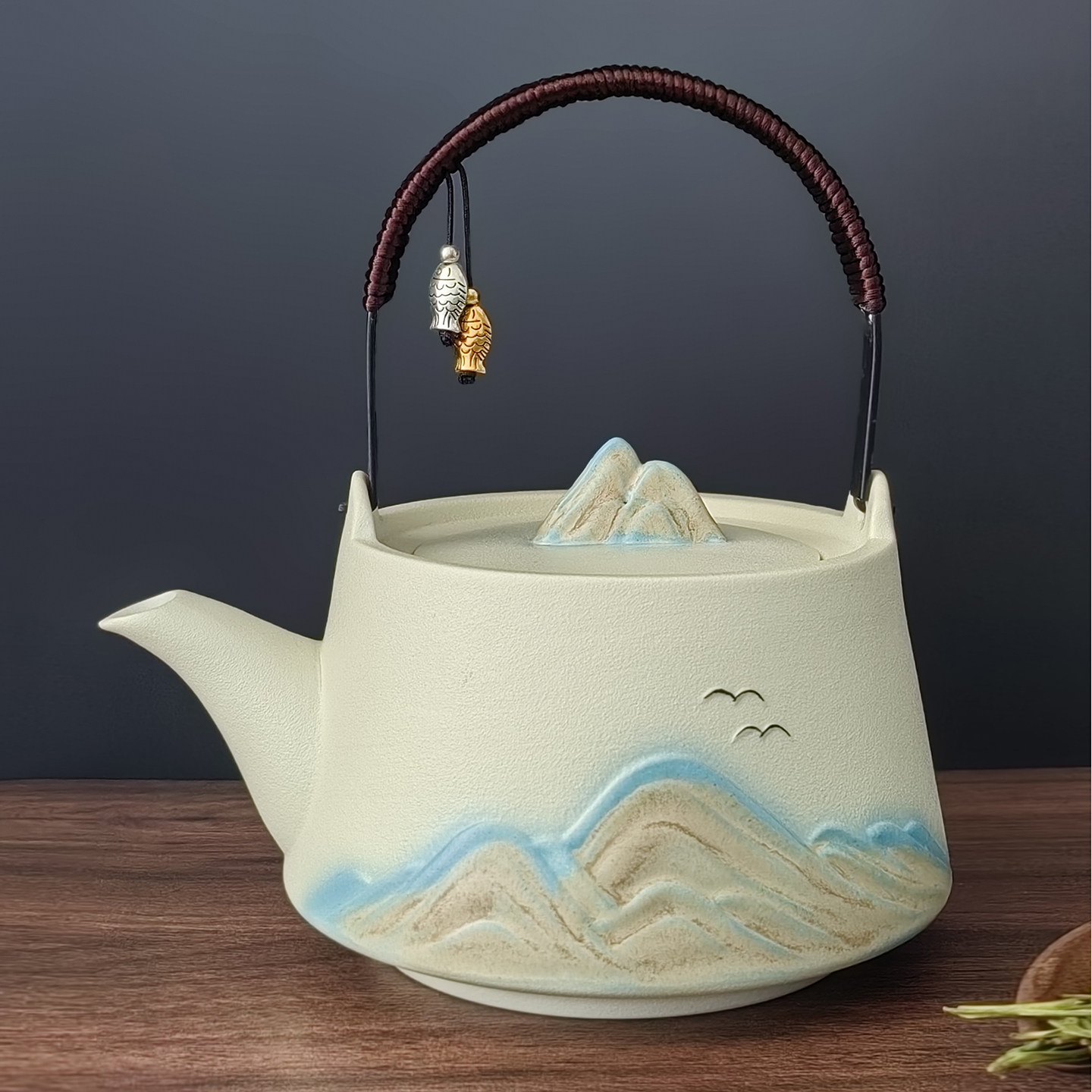 陶瓷茶壶大容量家用900毫升茶水分离泡茶壶2026新款泡茶专用茶具