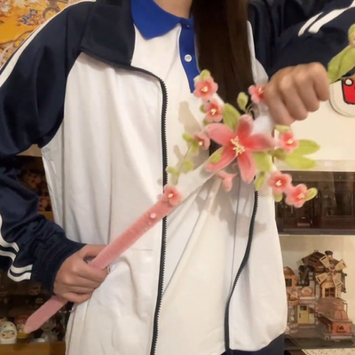 春日桃花剑扭扭棒diy材料包手工桃花剑送女友闺蜜礼物桃花剑道具