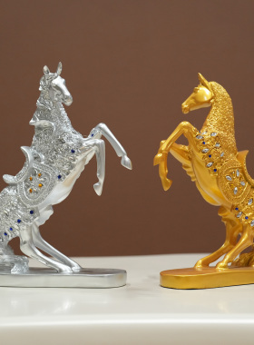 新中式马到成功酒柜装饰品摆件