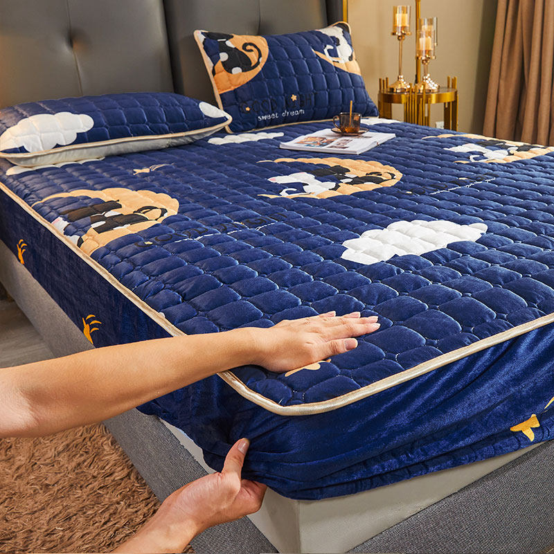 加厚床笠夹棉床罩单件床垫套罩防尘防滑固定床单全,床上用品,床笠,淘宝优惠券,粉丝福利购,淘宝优惠卷