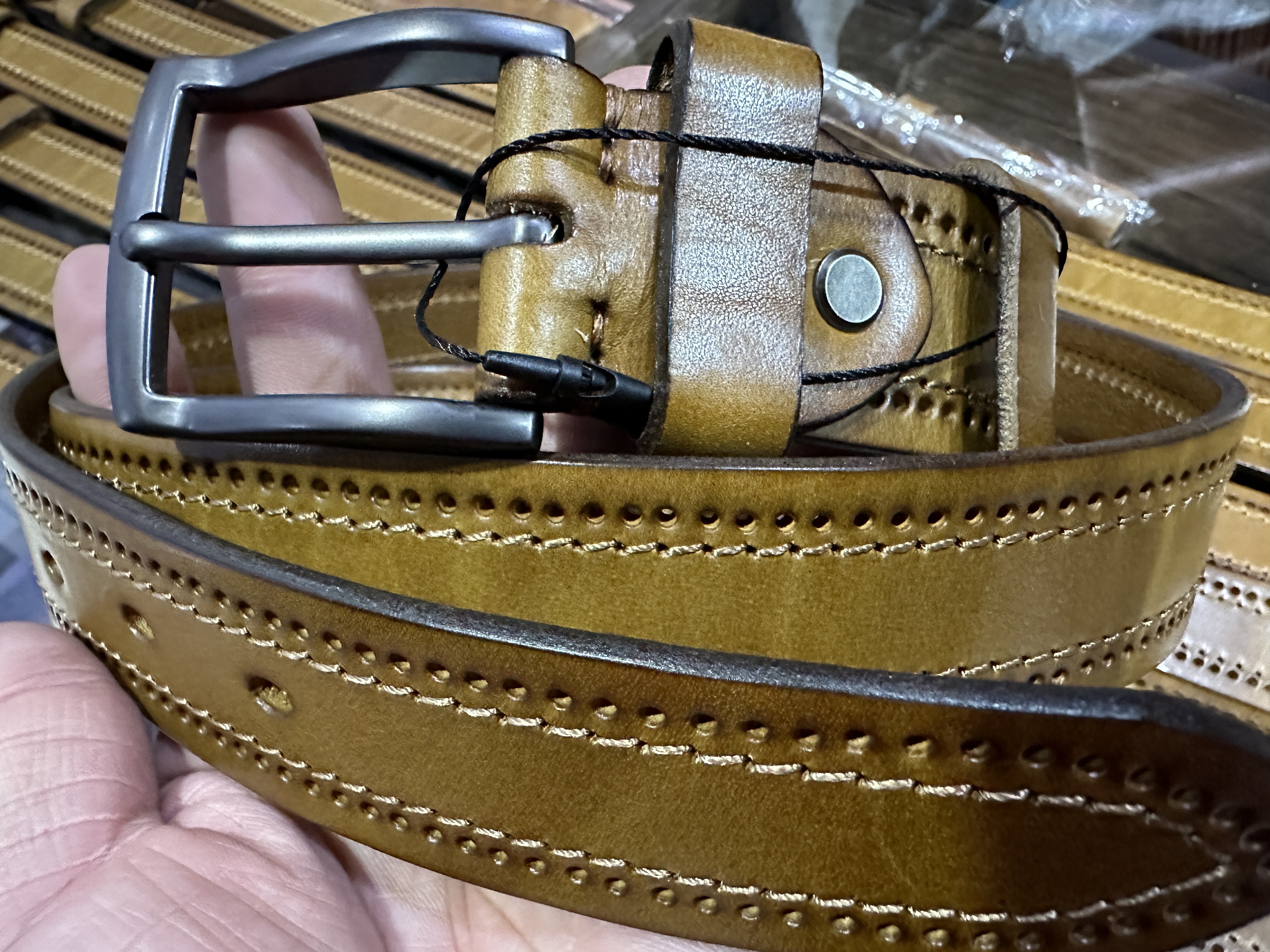 老弟海淘-阿富汗手工马皮皮带