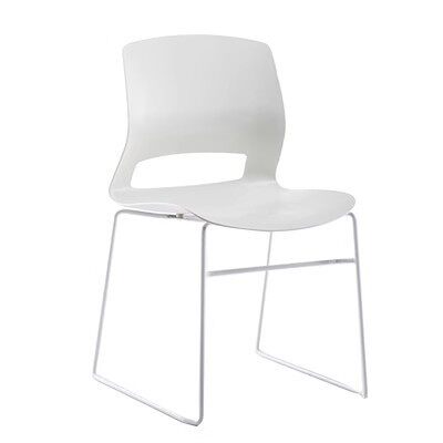 会议培训椅可跌落弓形无扶手简约座椅洽谈会议室会客靠背办公椅子