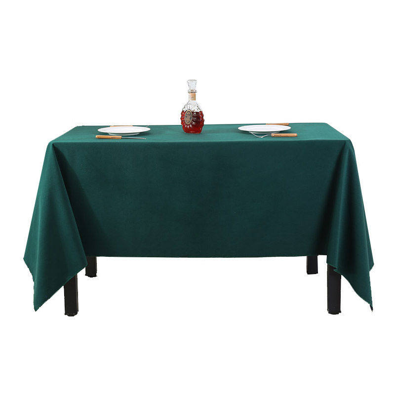 商务会议加厚复合台呢桌布台布墨绿色会议室台泥桌套桌罩